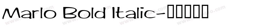 Marlo Bold Italic字体转换